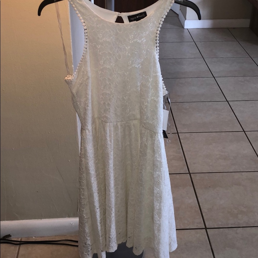 Sequin Hearts Lace Dress